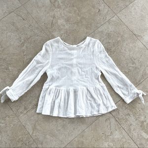 White button back blouse
